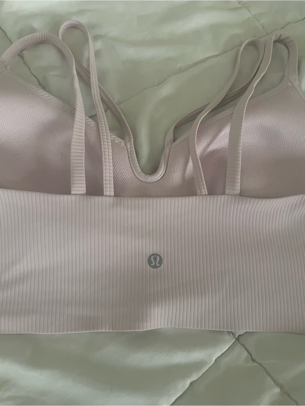 lululemon Ribbed Longline Light Support Sports Bra Pink Size 8 (Estimated)